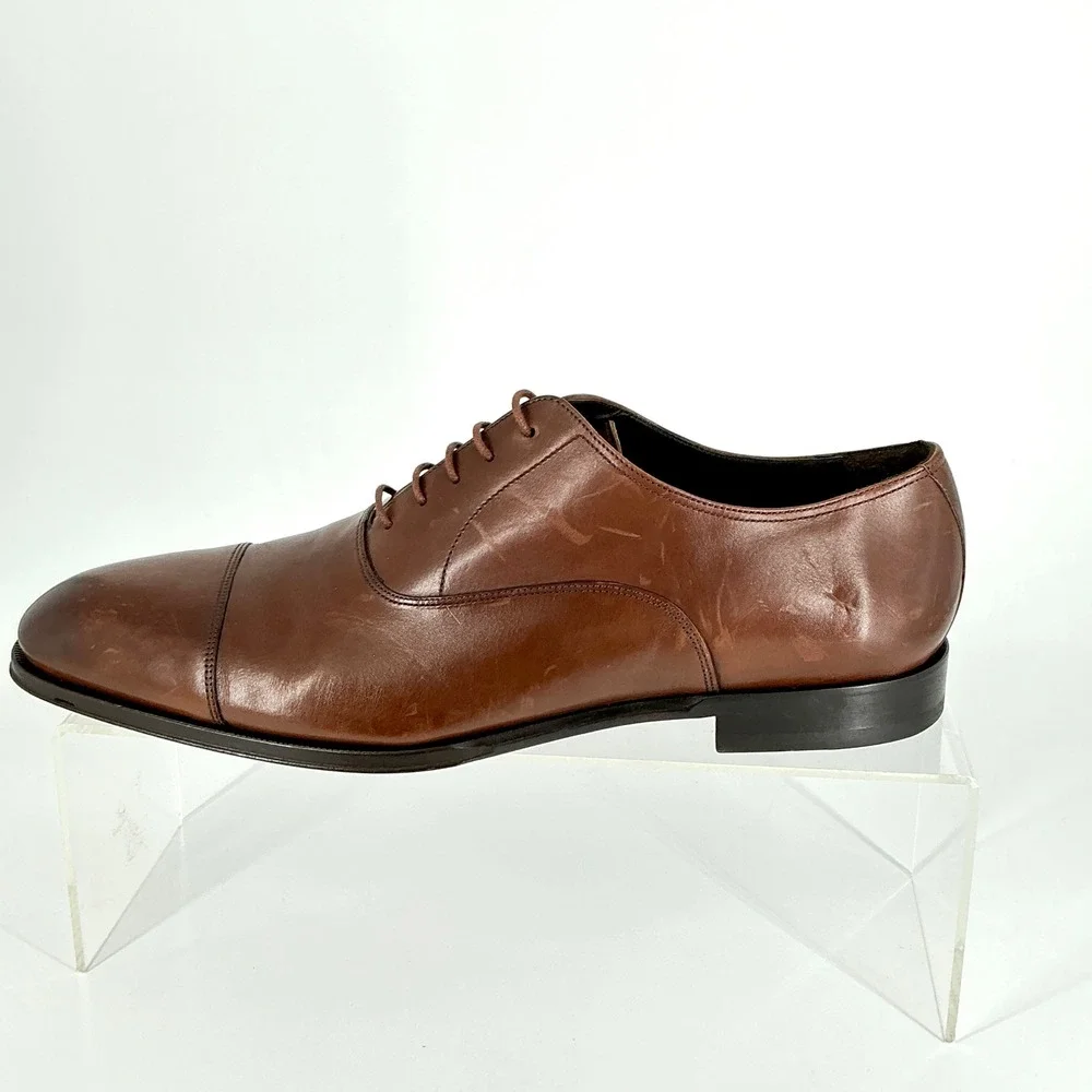 To Boot New York Size 11 Brown Leather Cap Toe Oxford Shoes NEW Nico $450